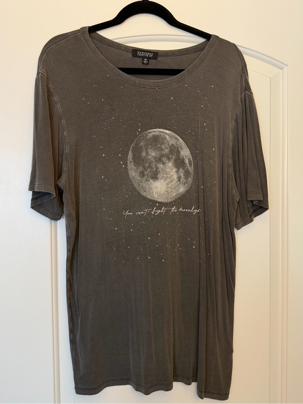 Dry Good Vintage-Style Moon Graphic Tee - Gray Shirt